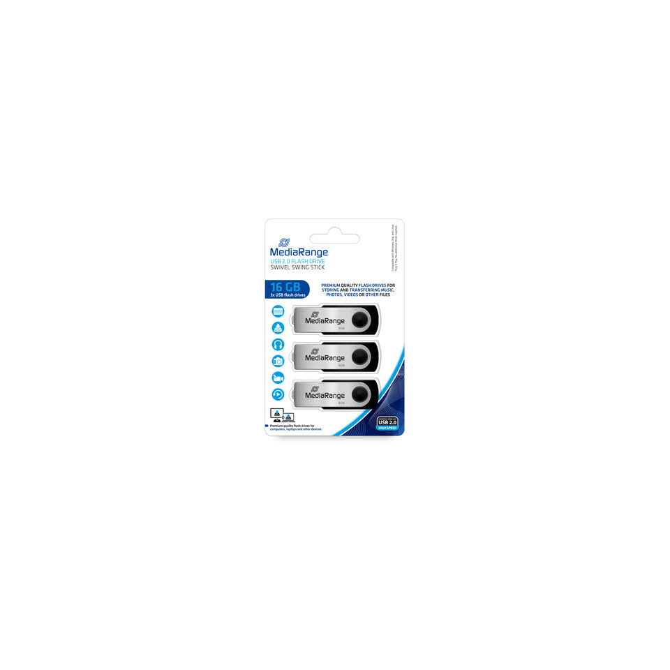 USB, Flash Speicher, Sticks, 3er-Pack, 16 GB