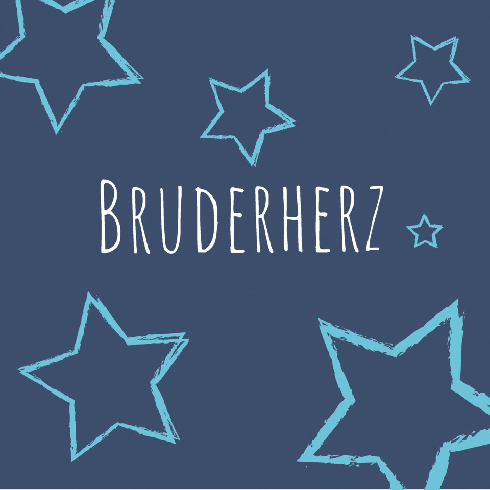 Bruderherz, Sterne, Design, Navy, Kinder