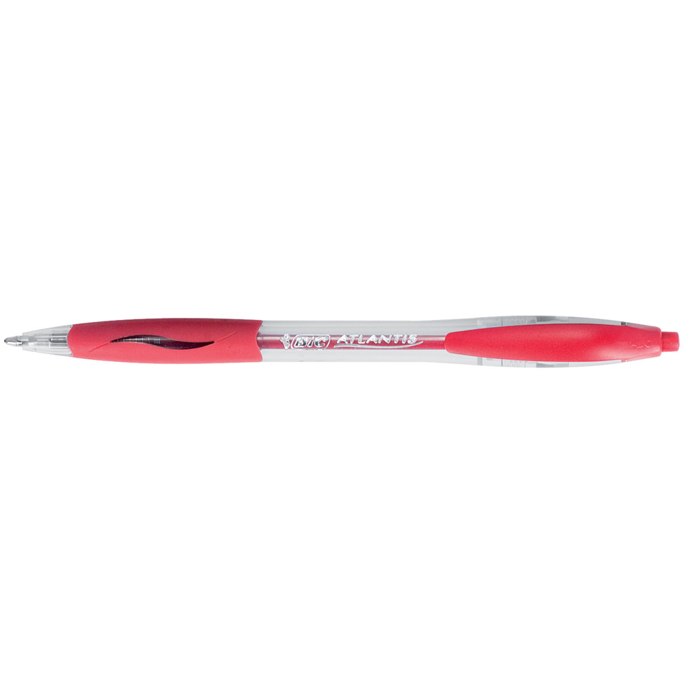 Kugelschreiber, Stift, Gummi-Griff, rot, Clamshell-Design