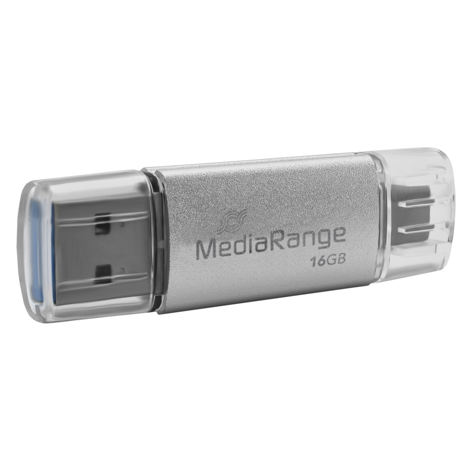 USB-Stick, Flash-Speicher, 16GB, Metallic, USB-A