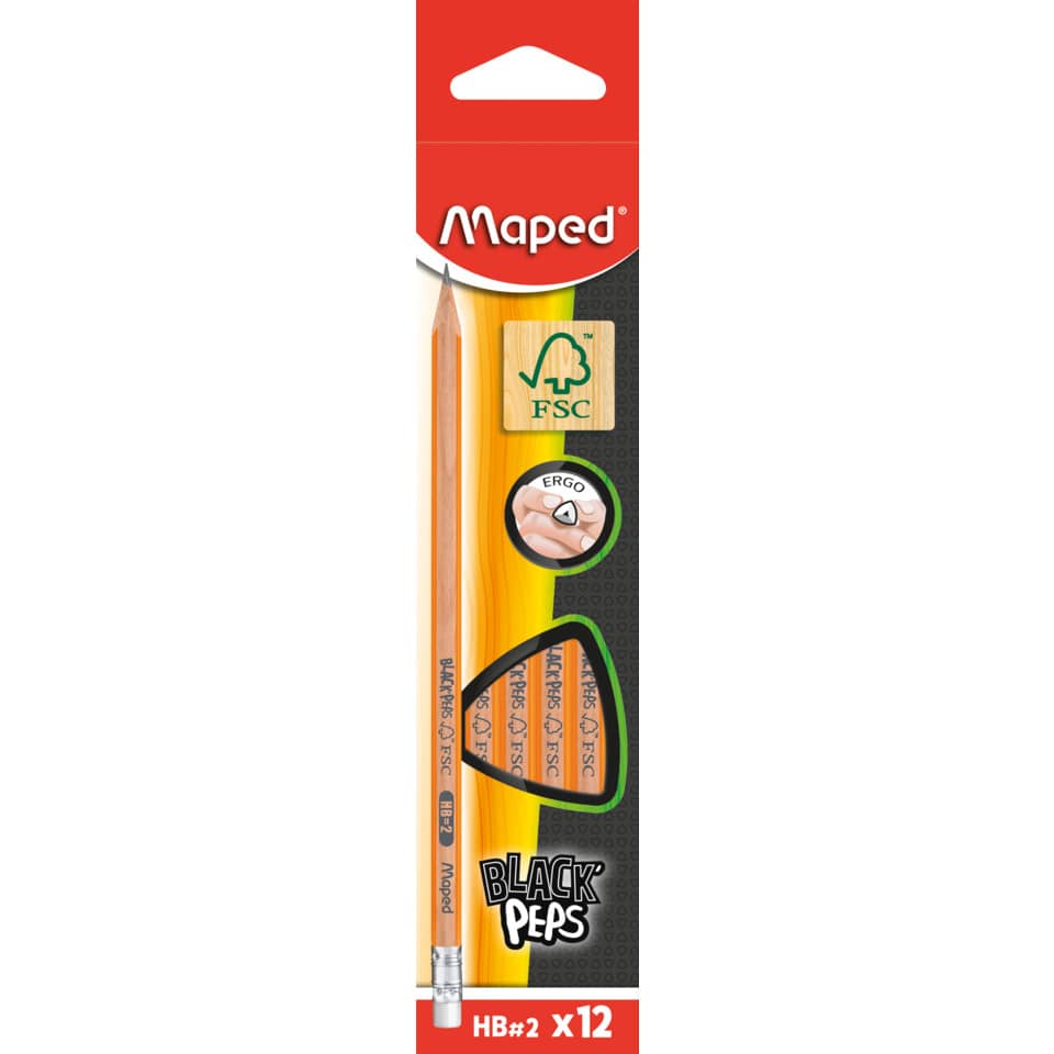 Bleistift, Holzbleistift, HB #2, Schwarz, Radiergummi?