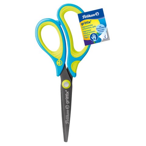 Schulschere griffix® rechts 15cm blau   SC1BRS spitz PELIKAN 300008907