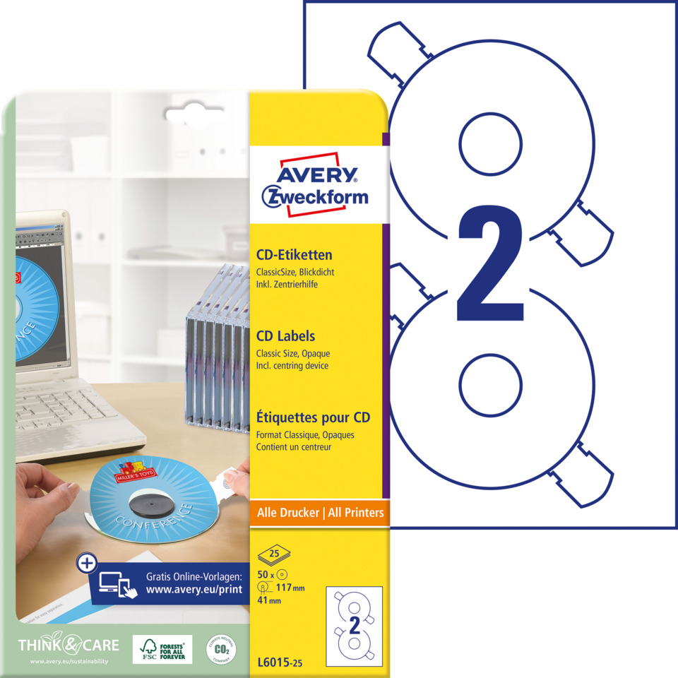 CD-Etiketten, CD Labels, CD-Rack, Packaging Box, CD Media Labels