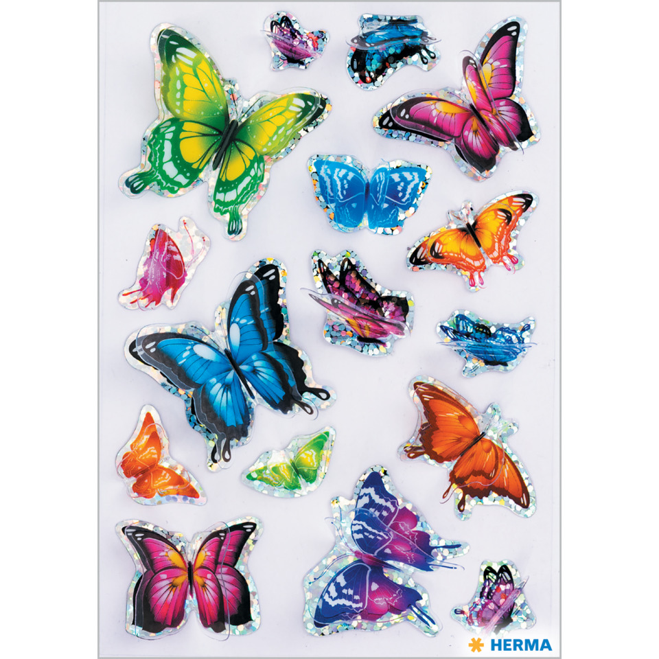 Schmetterlinge, Sticker, Aufkleber, bunte Muster, Flügel-Design