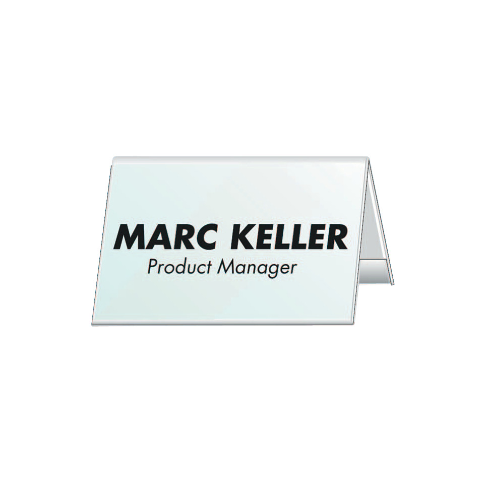 Tischname, Namensschild, Tischkarte, Nameplate, Präsentationsschild