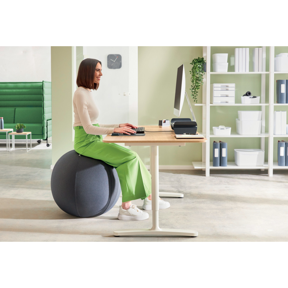 Bürostuhl, ergonomischer Hocker, Sitzball, Steh- oder Arbeitstisch, Arbeitsplatzfläche