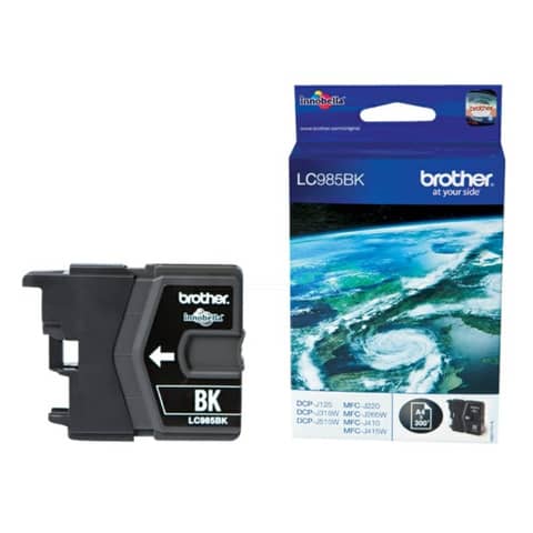 Inkjetpatrone LC-985BK, 300 Seiten, schwarz BROTHER LC985BK