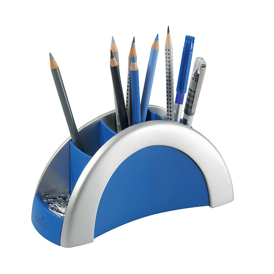 Schreibtisch-Organizer, Stiftbecher, Bleistiftbehälter, Schreibtisch-Accessoire, Stifte, Bleistiftspender, Schreibtischorganizer, Stiftekos, Kugelschreiberhalter, Blau
