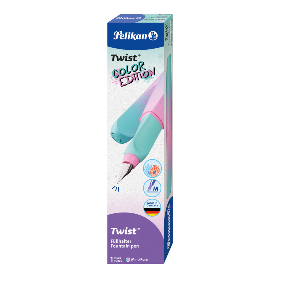 Twist-Stift, Füllfederhalter, Mint, Rosa, Color Edition