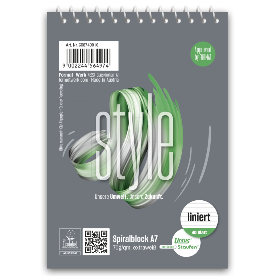 Spiralblock, Schreibpapier, 80g/m², A4, 80g/m²