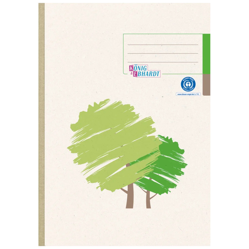 Notizbuch, Kunstleder, Holzoptik, Grün, Baum