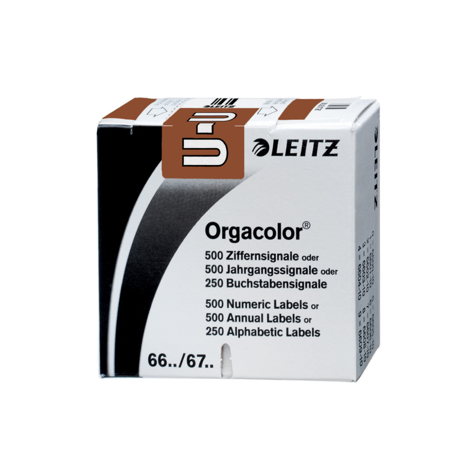 Orgacolor, Ziffersignale, Labelbox, Leitz, Kartenetiketten, Tintenrolle, Orgacolor, 500 Ziffernsignale, Etikettenbox, Leitz