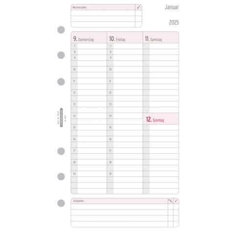 Wochenplan Midi, 2025 CHRONOPLAN 50545