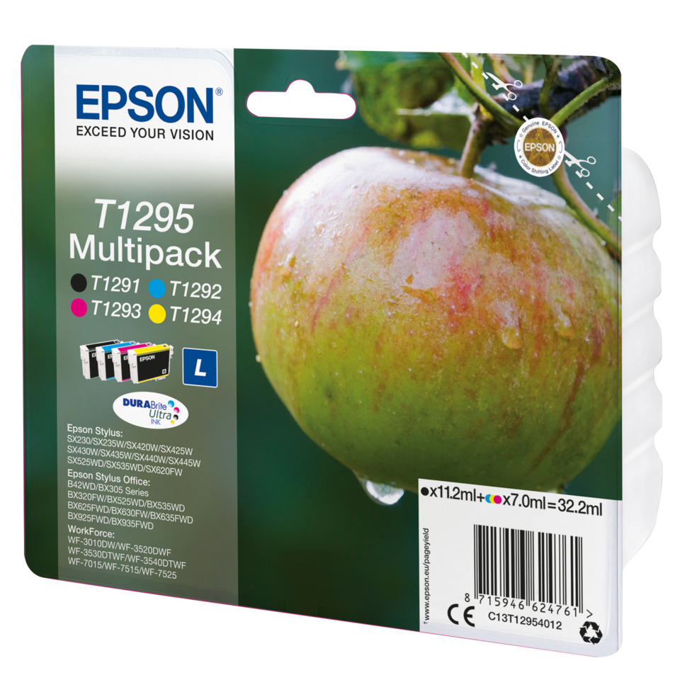 T1295 Multipack, T1295 ink cartridge, Farbdruckerpatrone, Druckerpatronen, EPSON Verpackung
