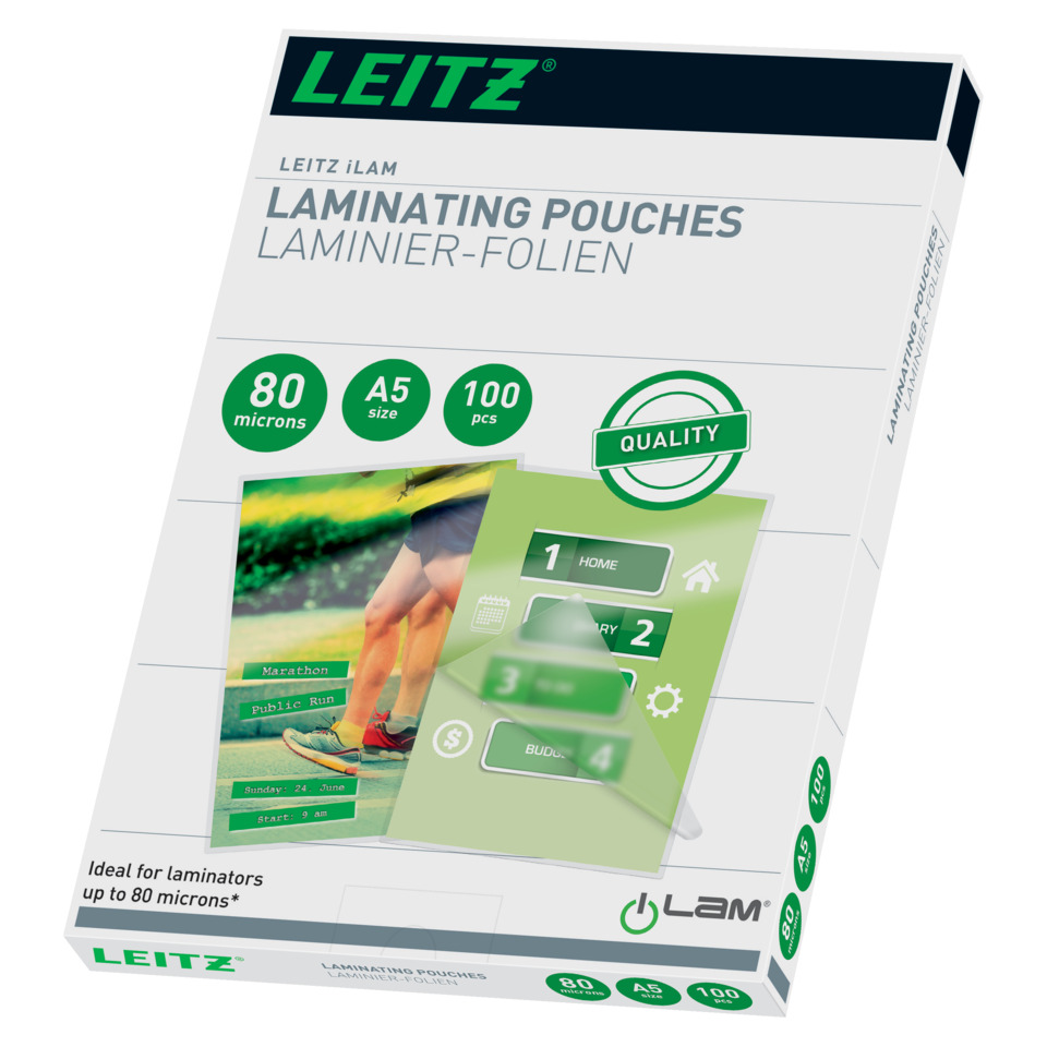 Laminate Pouches, Laminierfolie, 80 microns, A5 Größe, 100 Stück