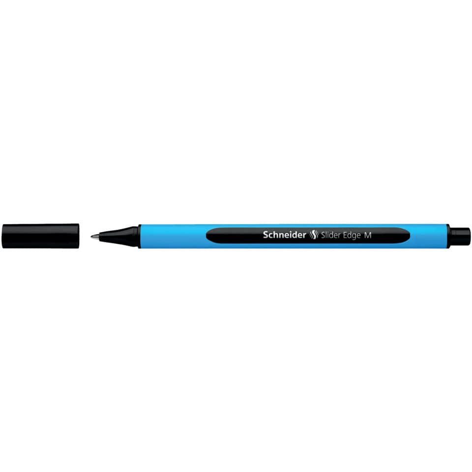 Marker, Stift, blauer Körper, Schr&auml;gspitze, Kappe