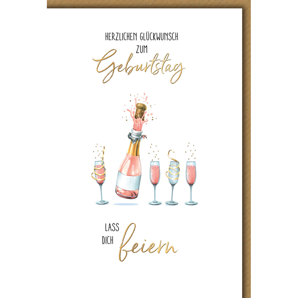Geburtstag, Sekt, Sektflasche, Weingläser, Feier
