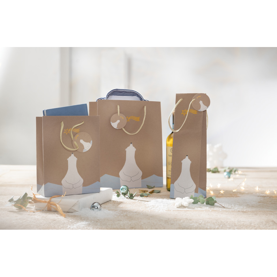 Geschenktüte, Bag, Brown Kraftpapier, Weihnachtsdeko, Beuteltüten