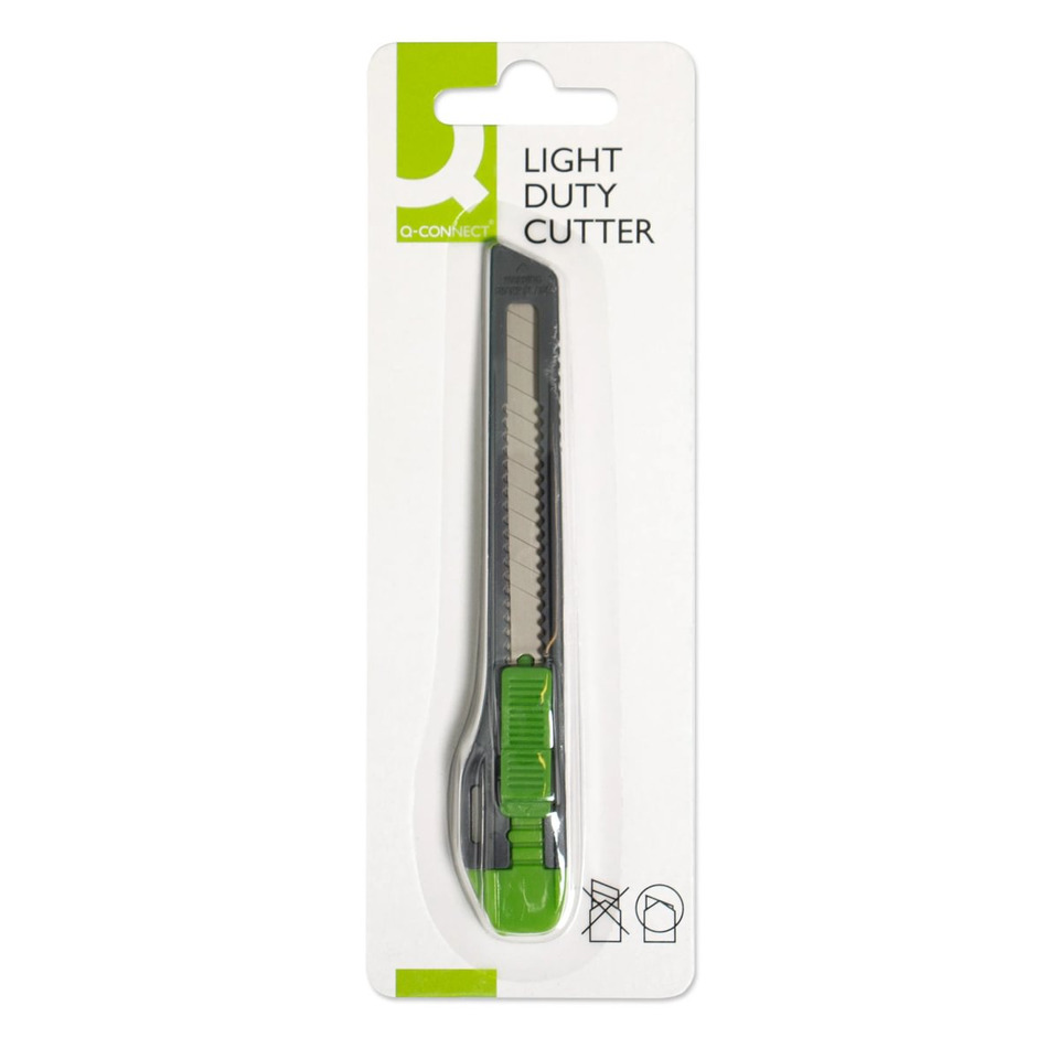 Cutting knife, Utility knife, Retractable blade, Green handle, Slim blade