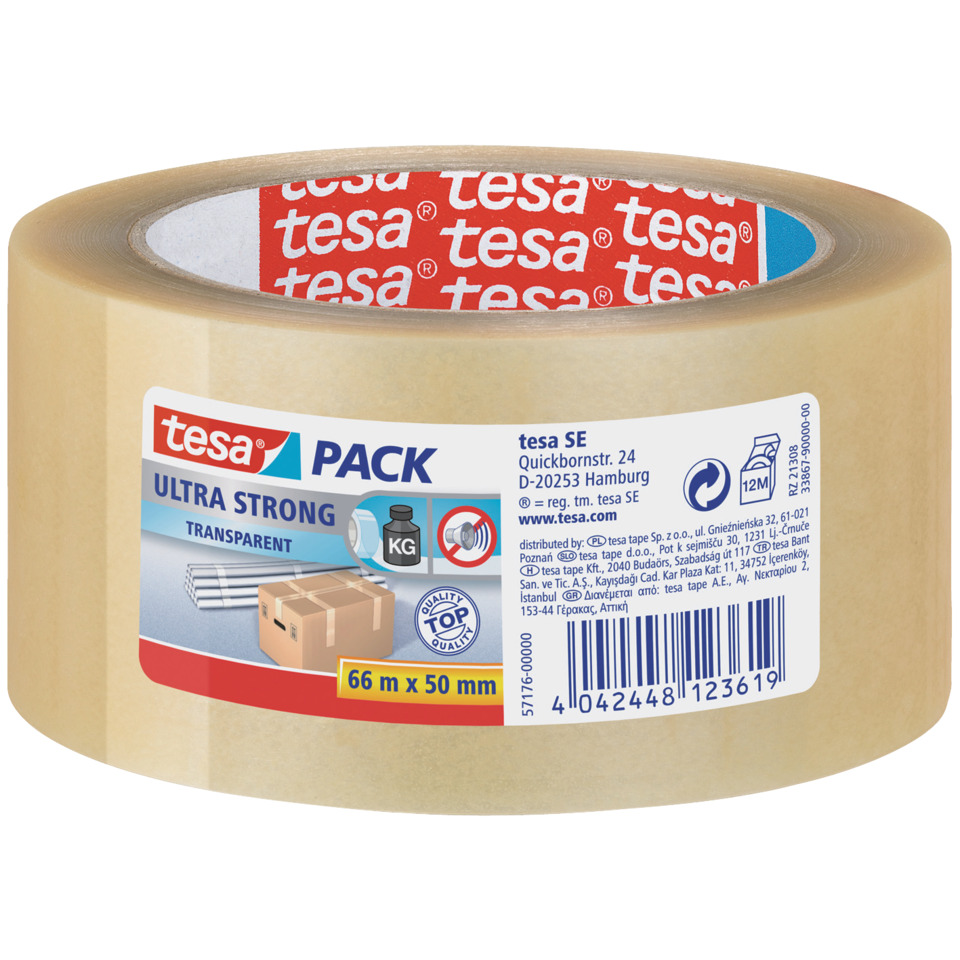 Klebeband, Transparent, Universalband, Tesa Pack, Kartonversand