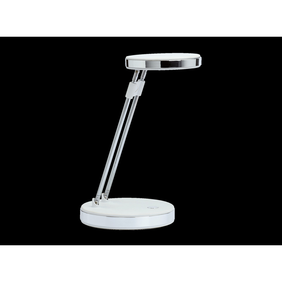 Tischlampe, Schreibtischlampe, Chrom, dreibeinige ständer, LED-Lampe
