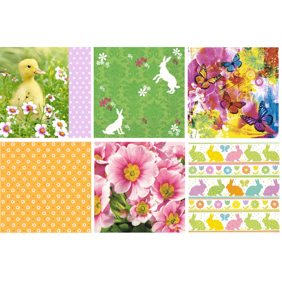 Gartenaufkleber, Frühlingsmabel, Blumenmuster, Kleeblatt, Schmetterling, Osterdesign