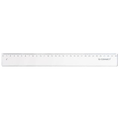 Lineal mit Etui, 30cm, transparent Q-CONNECT KF00587