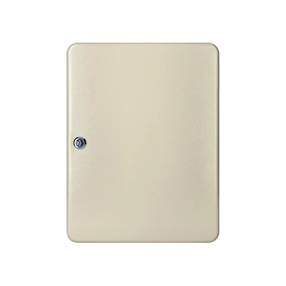 Sicherheitskasten, Metallbox, Wandbox, Schloss, Beige