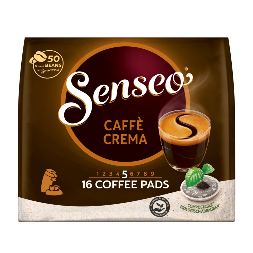 Kaffee Pads, Caffè Crema, Senseo, 16 Pads, Kaffeemaschine