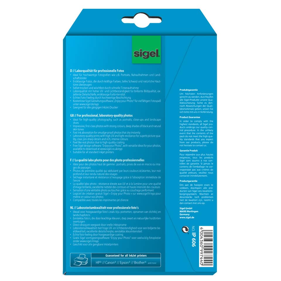 blauer Karton, Drucker Tintenpackung, Verpackung, Sigel, blaue Verpackung