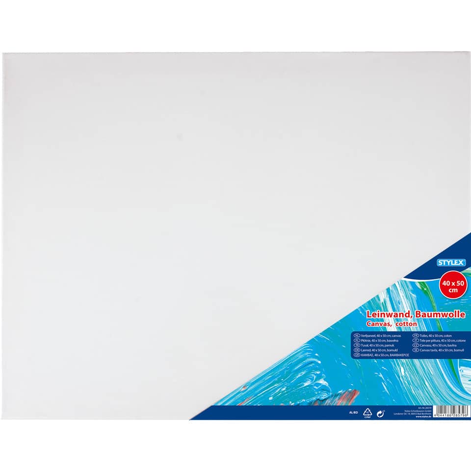 Leinwand, Baumwolle, Weiß, unbemalt, Verpackung