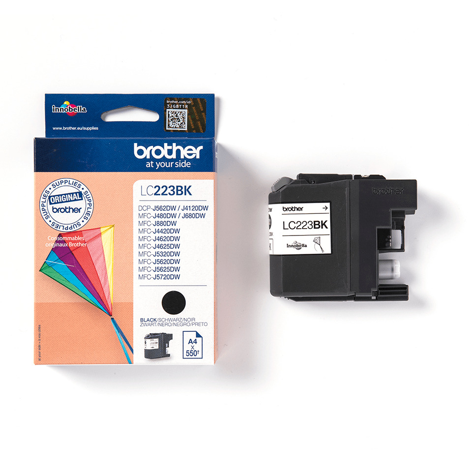 druckerpatrone, LC223BK, schwarzertinte, Brother, Tintenpatrone