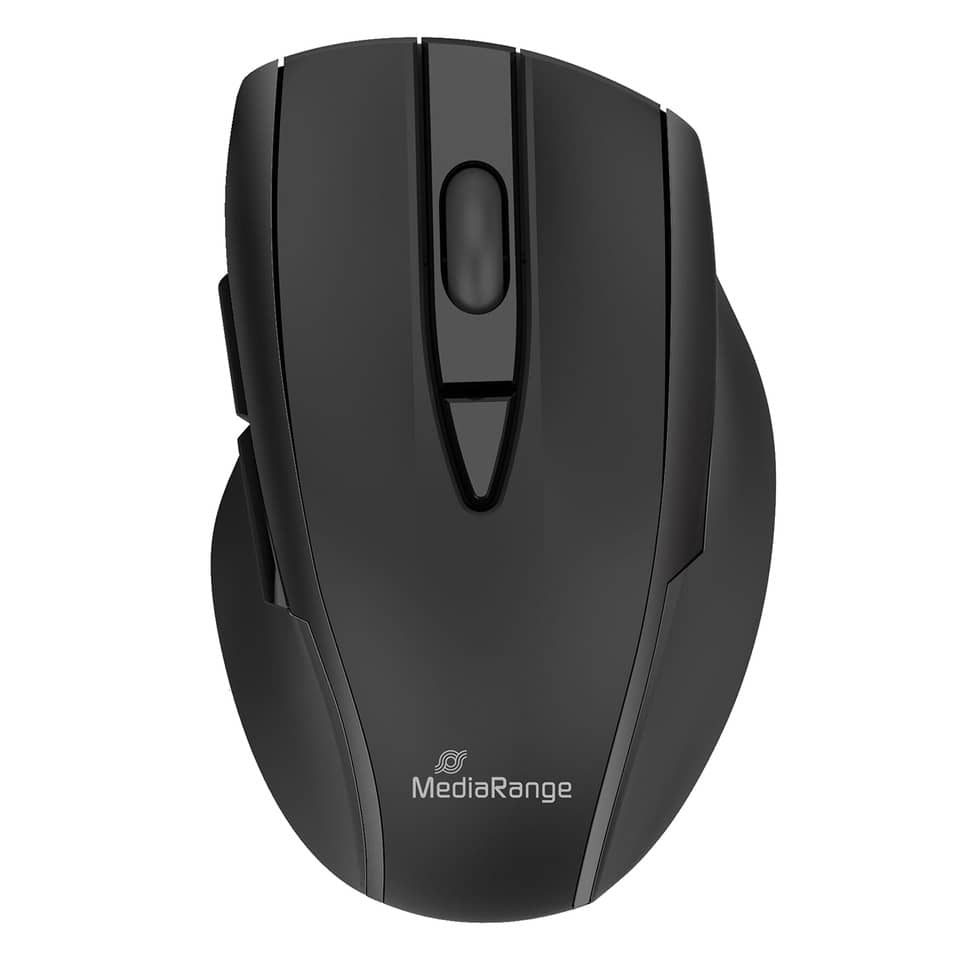 computer mouse, wireless, optical, black, MediaRange