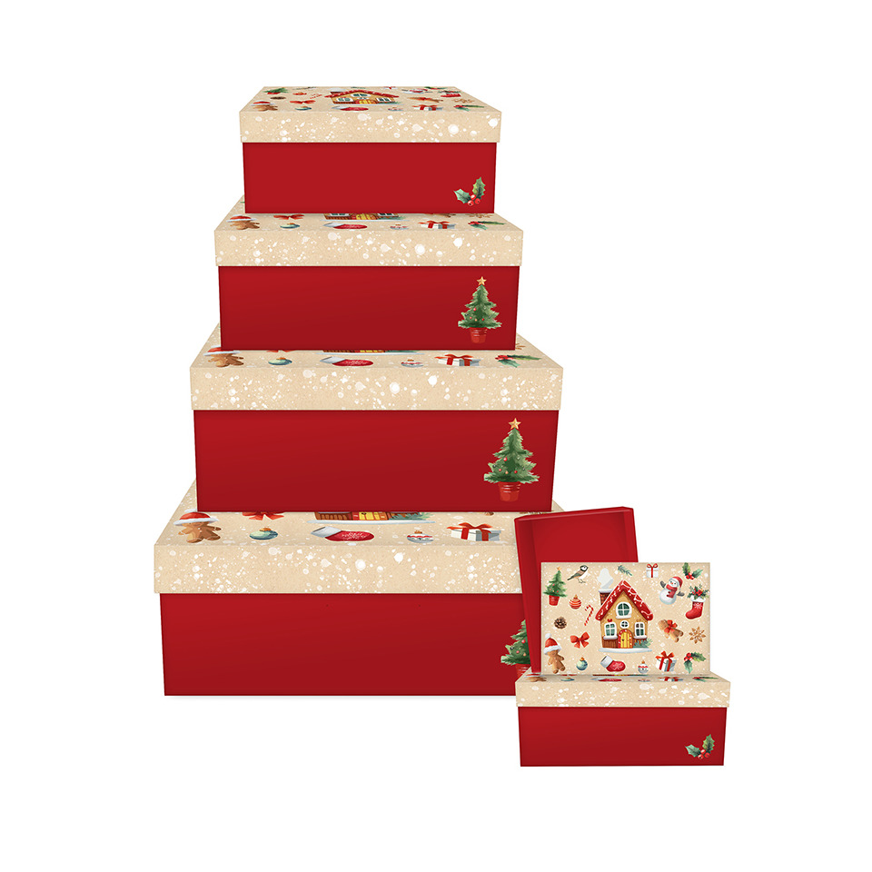 Weihnachts-Geschenkkarton My little House, 6-teilig BRAUN + COMPANY 1480-25511