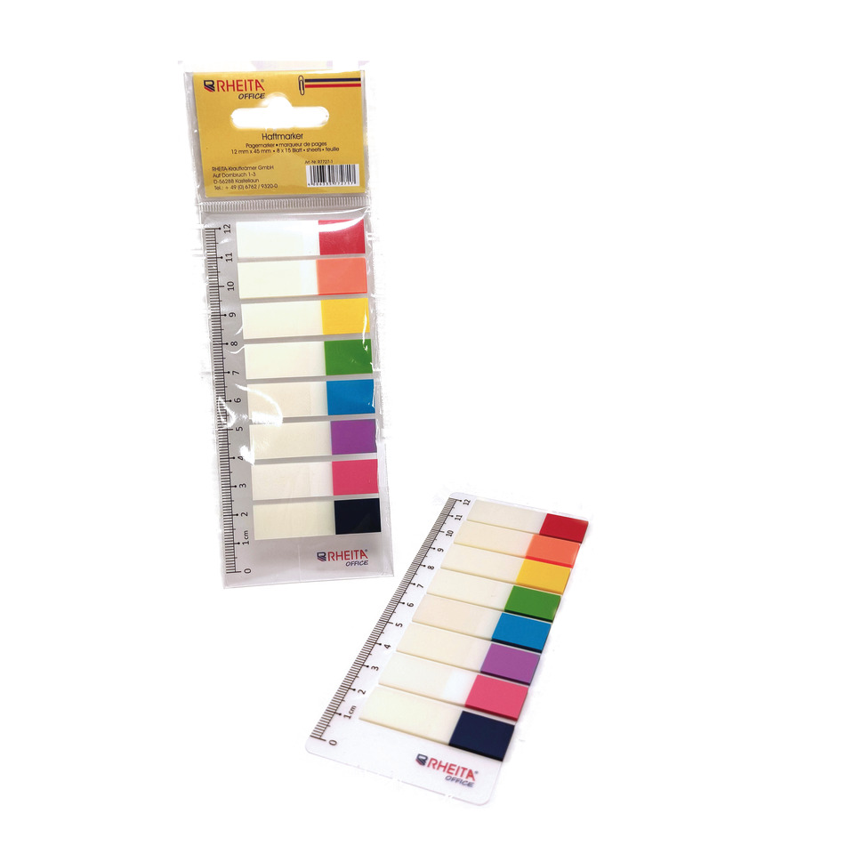 Post-it notes, Colorful stickers, Ruler scale, Sticky note set, Color blocks