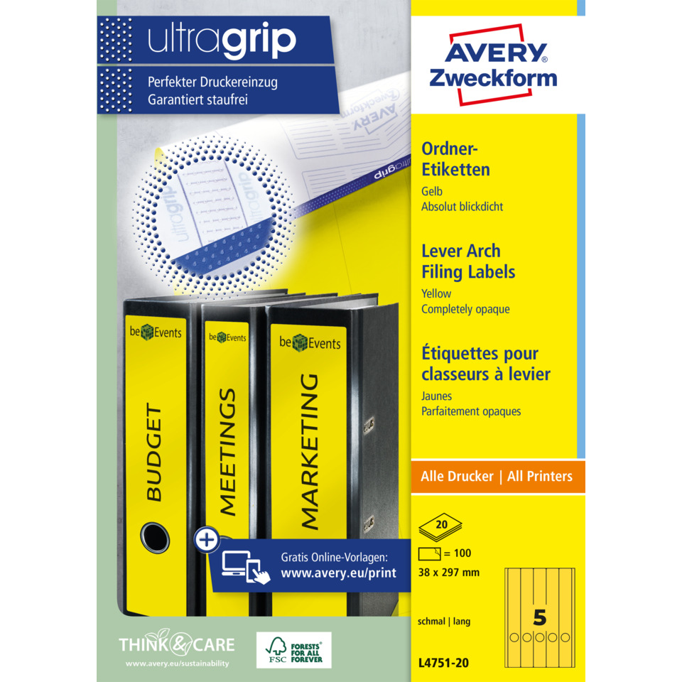 Archivetiketten, gelber Ordner, Datei-Etiketten, Ablage, Ordner-Set, ordneretiketten, gelb, rundordner, dateiordner, druckereinlage