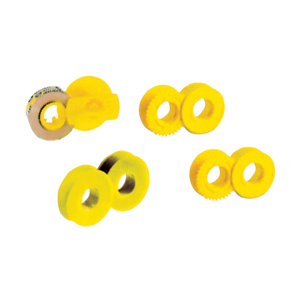 gelb, Kleber, Ringe, Unterlegscheiben, Zahnräder