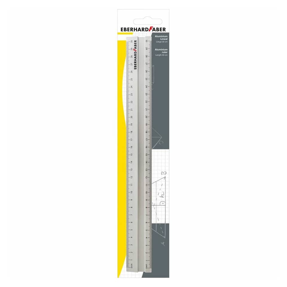 Lineal, Bleistift, Aluminium, Lineal, Schwarz-Grau