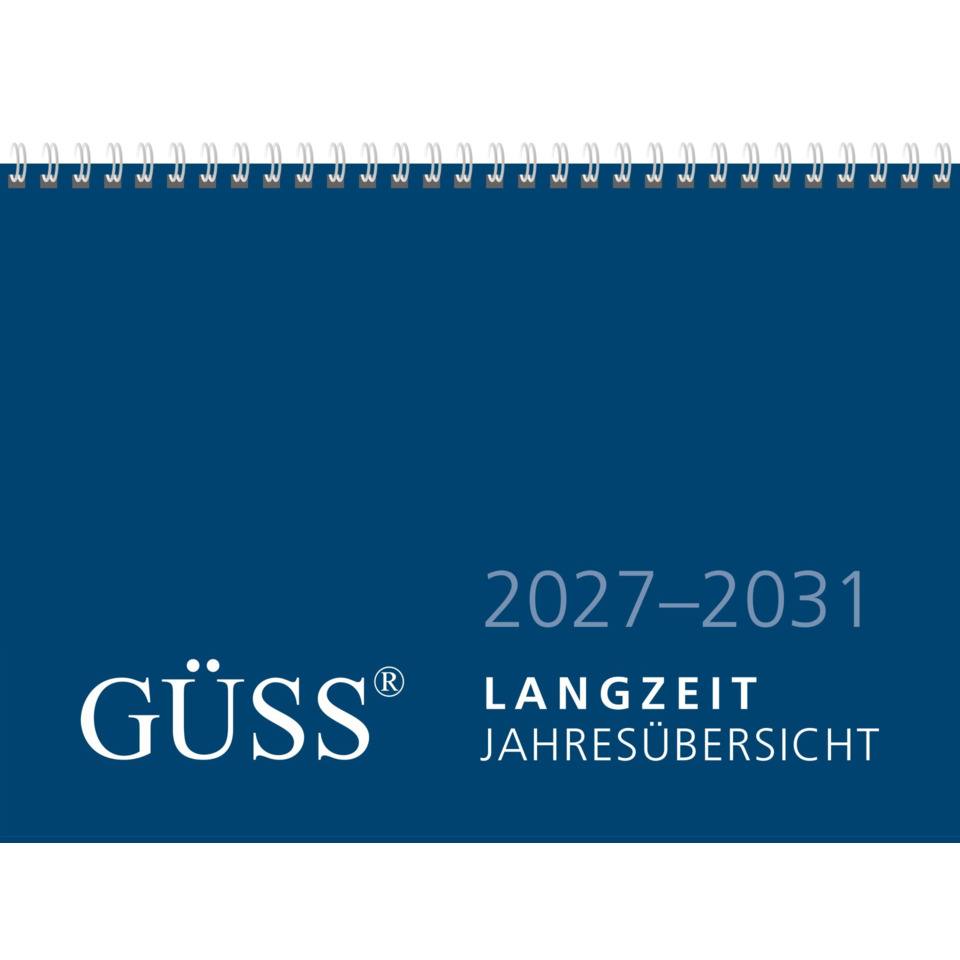 Kalender, Jahresbericht, Güß, Langzeit, Spiralen-Ringbindeband