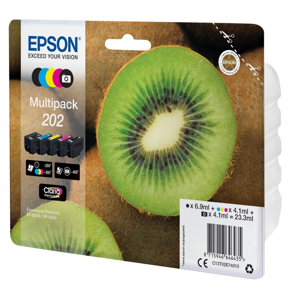Kiwi, Ausschnitt, Inkjet-Patronen, Epson, Multipack