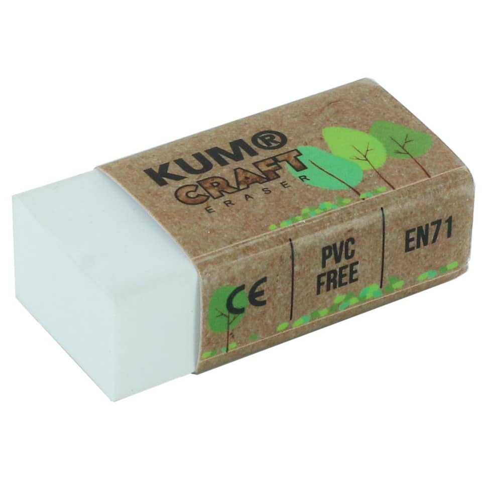 Radiergummi, PVC frei, Bastelradiergummi, braunes Papier, KUM Craft