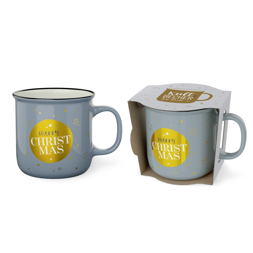 Mug, Tasse, Kaffee, Weihnachten, Goldener Aufdruck