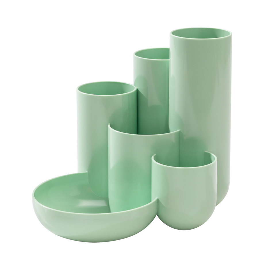 Vase, Vasen-Set, Keramik, Mintgrün, Rundes Form