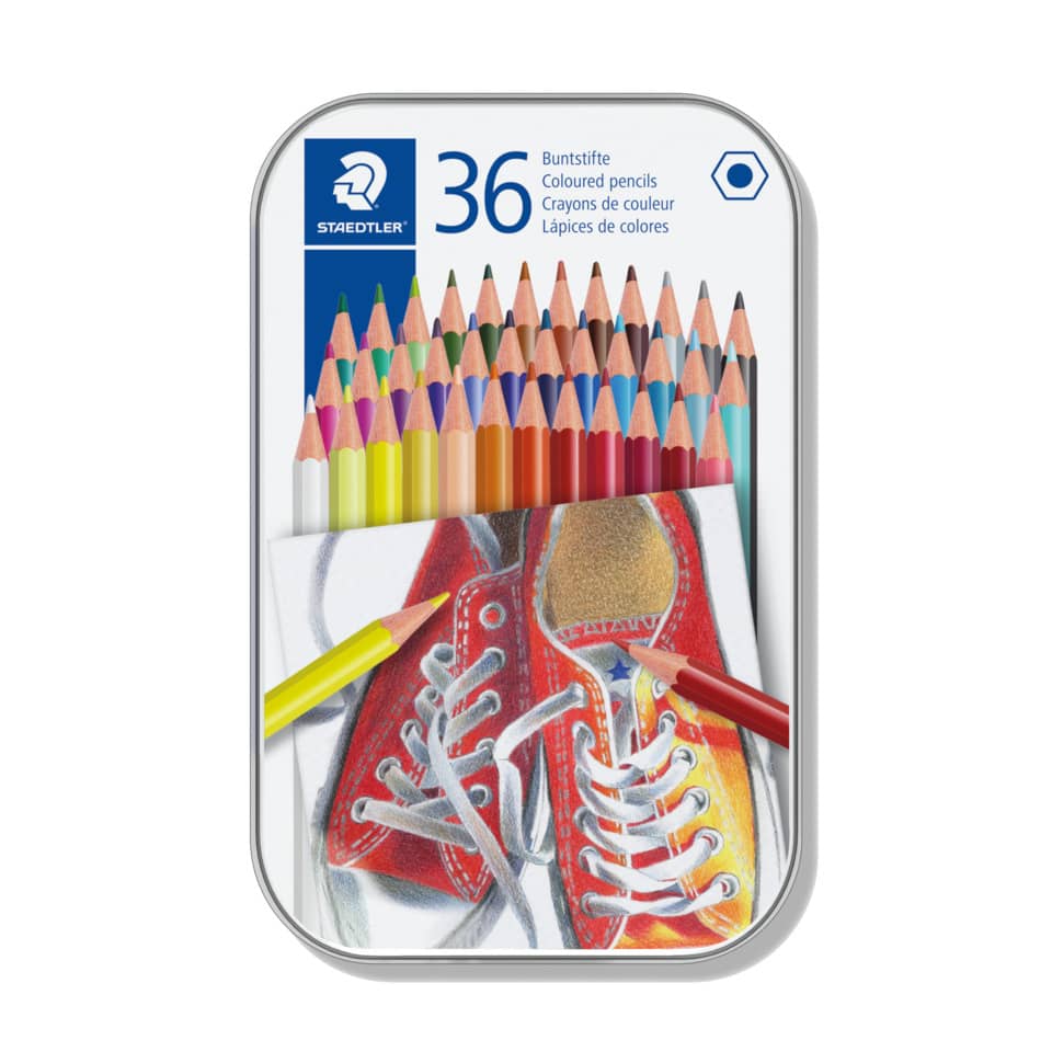 Buntstifte, Schulbedarf, Schreibtisch-Set, Farbenstift, Schuhe