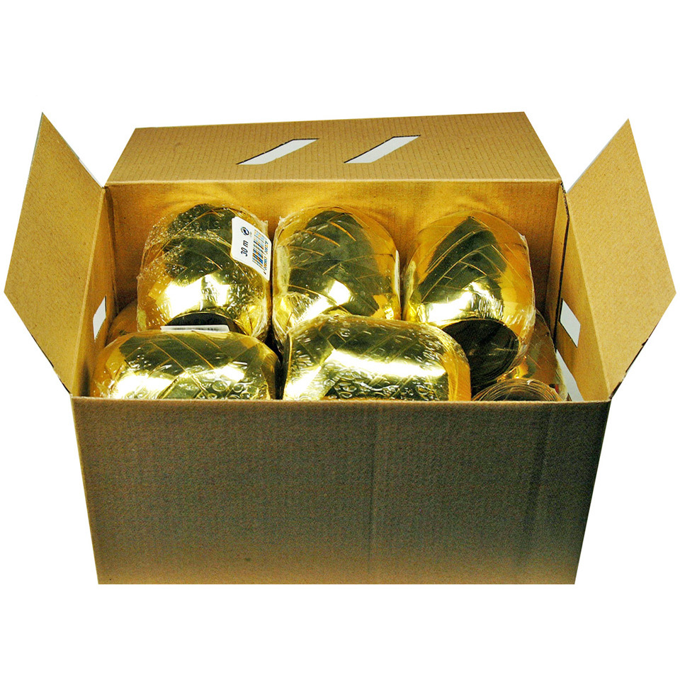 cardboard box, gold foil, wrapped items, pack, packaging