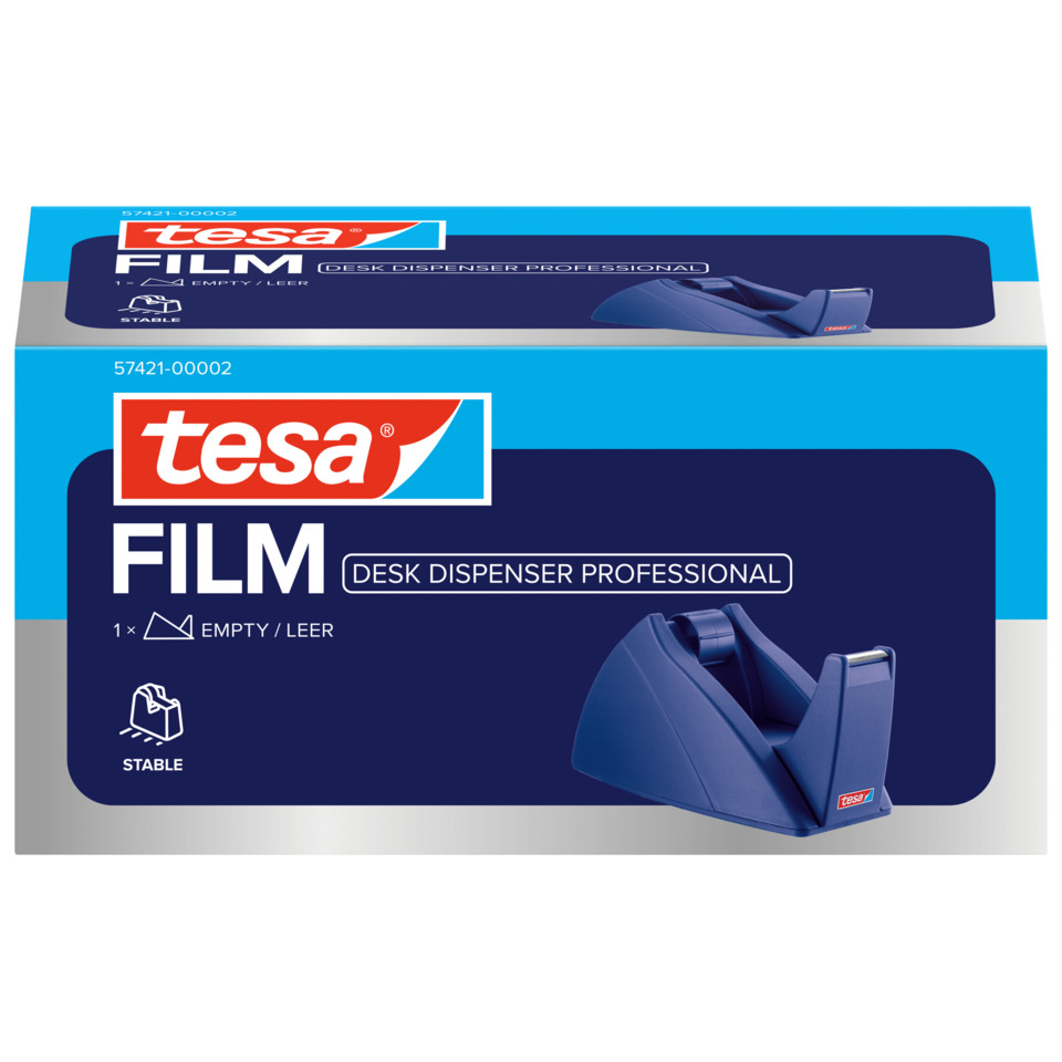 Tischabroller, Klebebandabroller, Filmkassette, Deckendispenser, Tape, Filme, Tesa, Desk Dispenser, Blau, Professionell