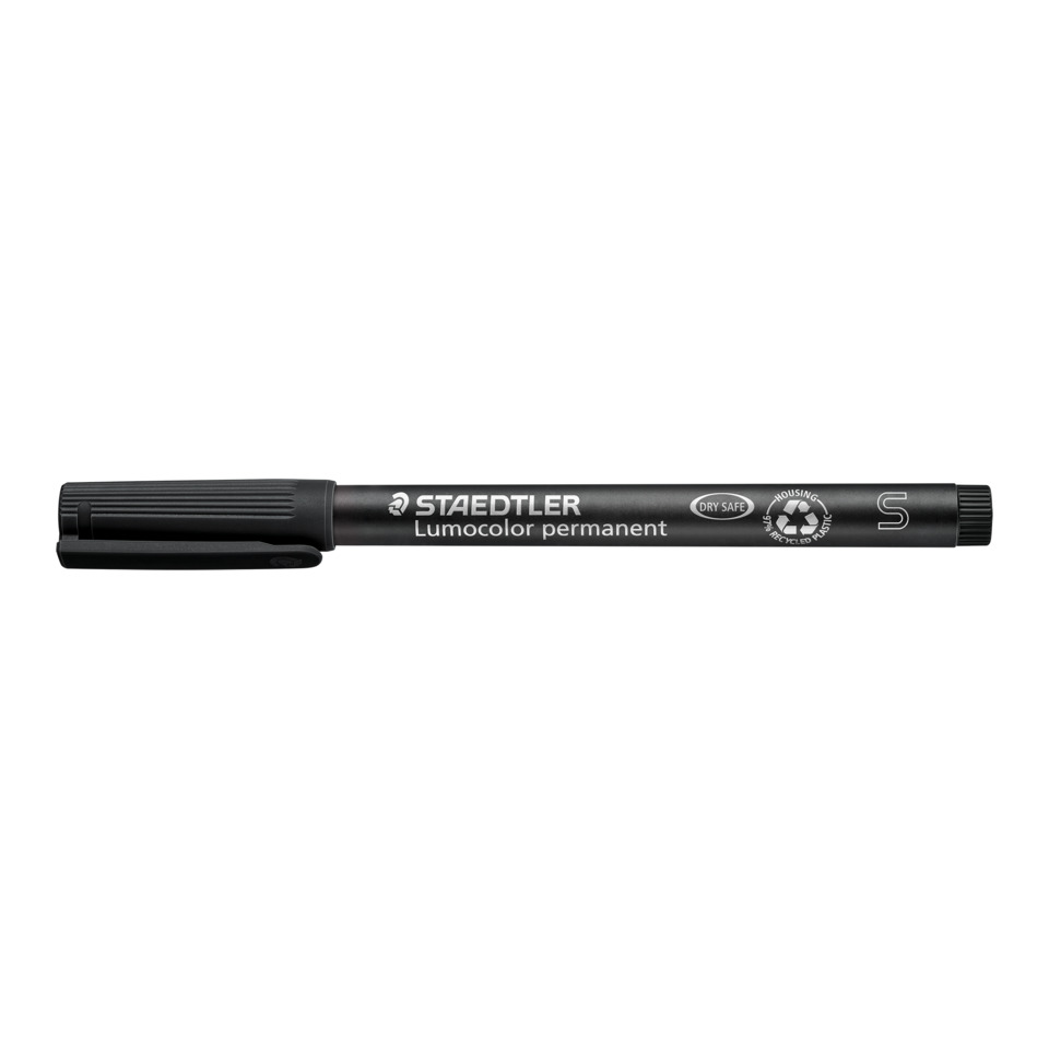 Fenstermarker, Permanentmarker, Schwarz, Lumencolor, Staedtler