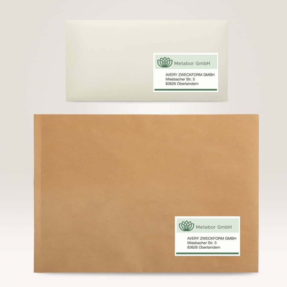 Kartenumschlag, Briefumschlag, Papierumschlag, Kleinumschlag, Label