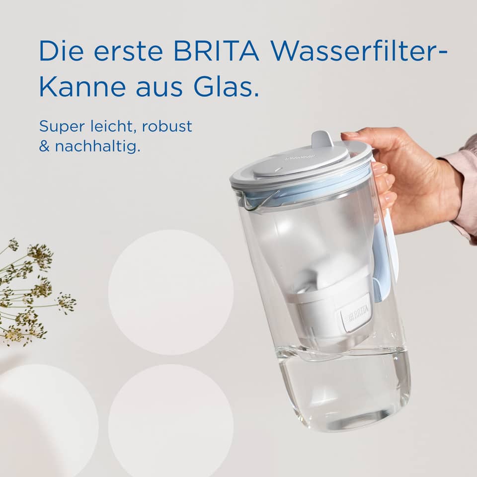 Wasserfilter, Glasbehälter, Kanne, Karaffe, Filterbeutel