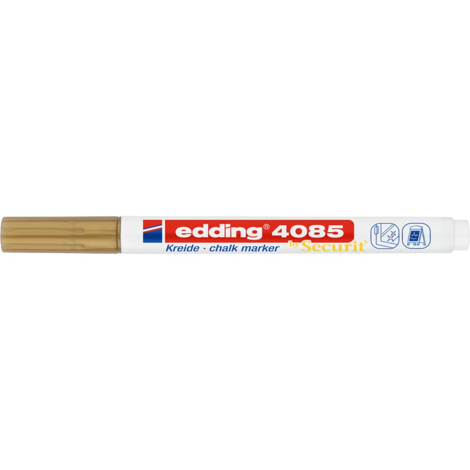 Kreide Marker, Chalk Marker, Marker, Filzstift, Goldfarbene Spitze